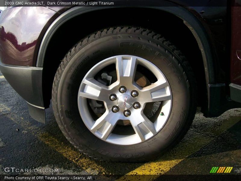 Dark Crimson Metallic / Light Titanium 2009 GMC Acadia SLT