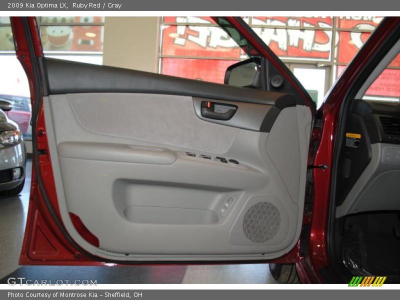 Ruby Red / Gray 2009 Kia Optima LX