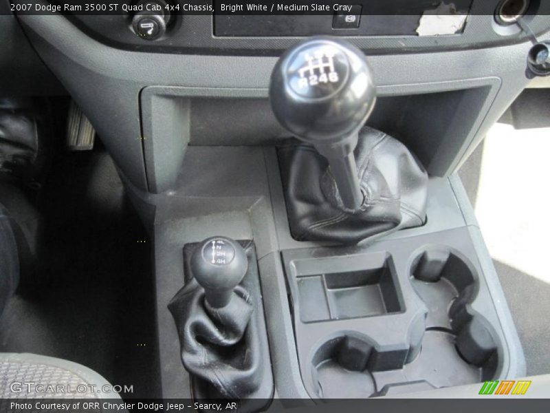 Bright White / Medium Slate Gray 2007 Dodge Ram 3500 ST Quad Cab 4x4 Chassis