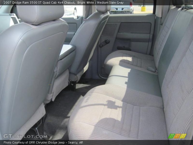 Bright White / Medium Slate Gray 2007 Dodge Ram 3500 ST Quad Cab 4x4 Chassis