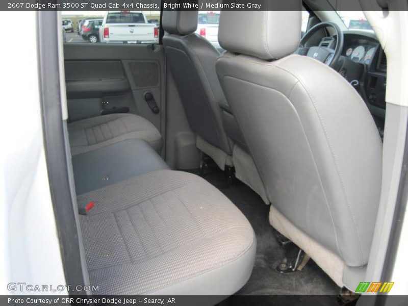 Bright White / Medium Slate Gray 2007 Dodge Ram 3500 ST Quad Cab 4x4 Chassis