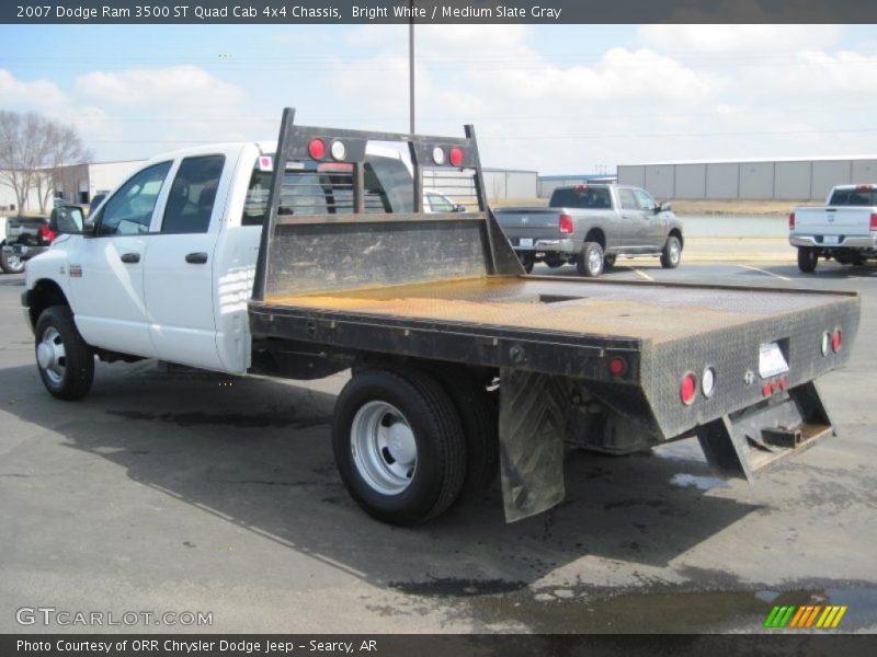 Bright White / Medium Slate Gray 2007 Dodge Ram 3500 ST Quad Cab 4x4 Chassis