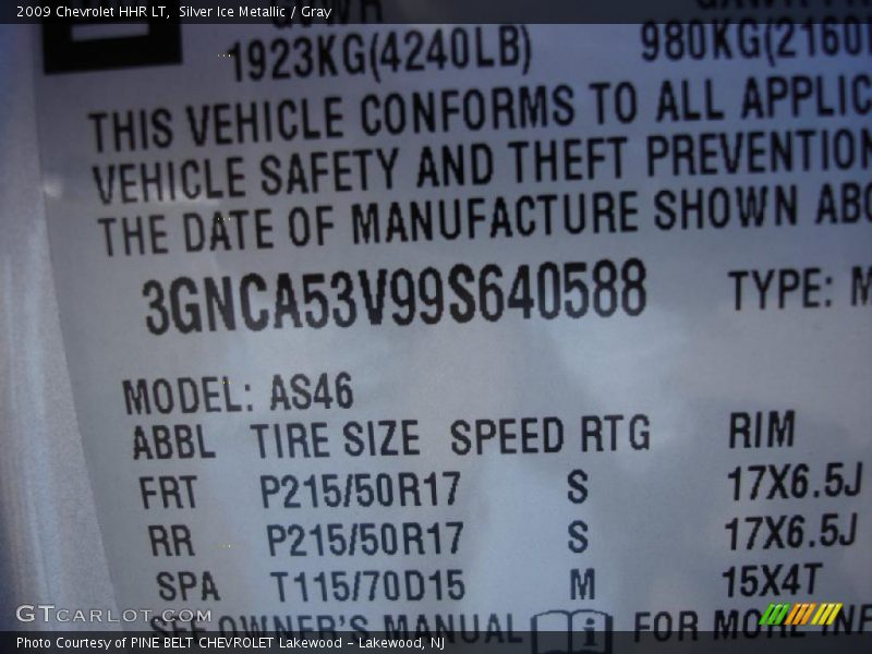 Silver Ice Metallic / Gray 2009 Chevrolet HHR LT