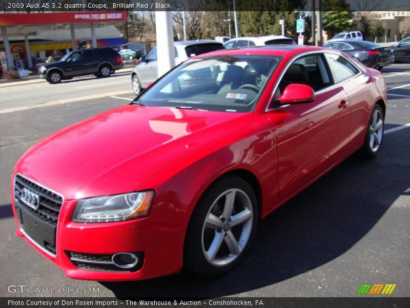 Brilliant Red / Black 2009 Audi A5 3.2 quattro Coupe