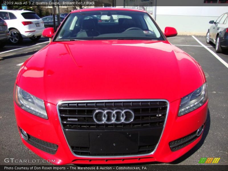 Brilliant Red / Black 2009 Audi A5 3.2 quattro Coupe