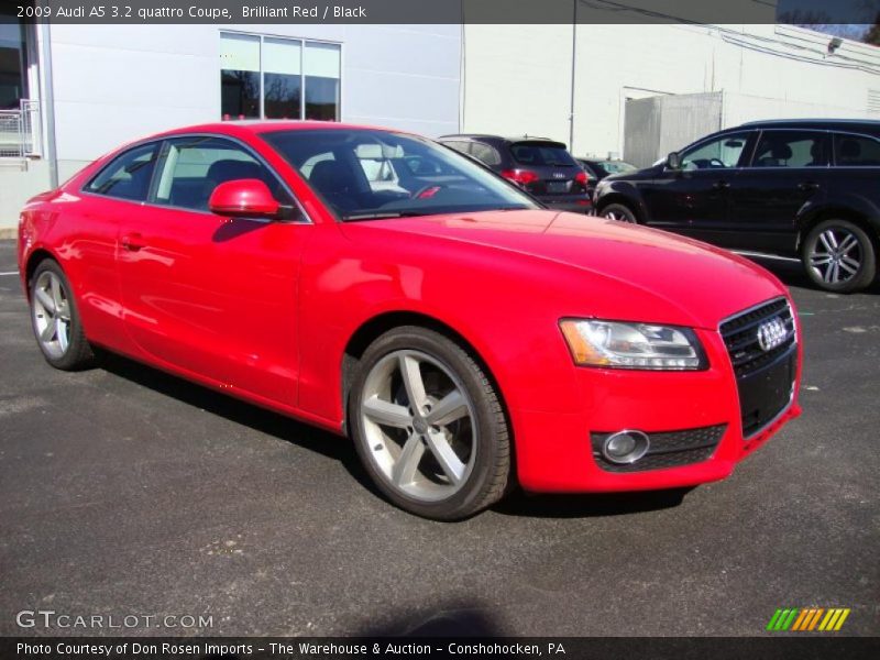 Brilliant Red / Black 2009 Audi A5 3.2 quattro Coupe