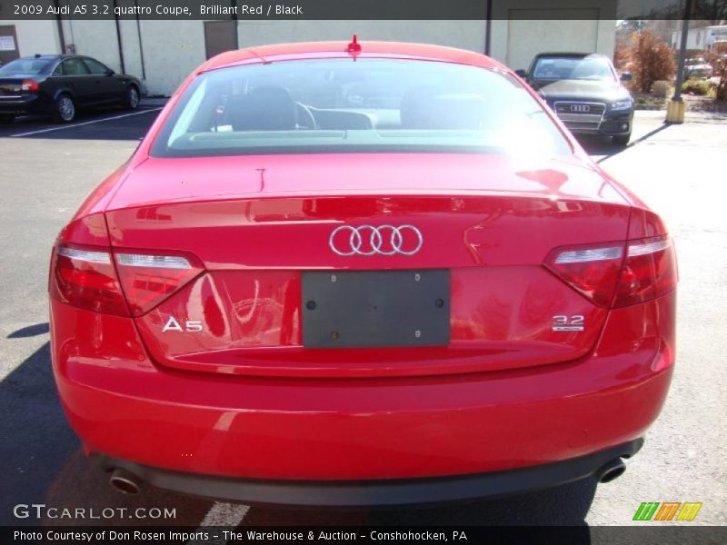 Brilliant Red / Black 2009 Audi A5 3.2 quattro Coupe