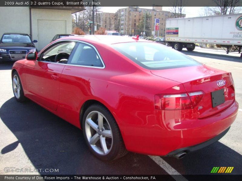 Brilliant Red / Black 2009 Audi A5 3.2 quattro Coupe