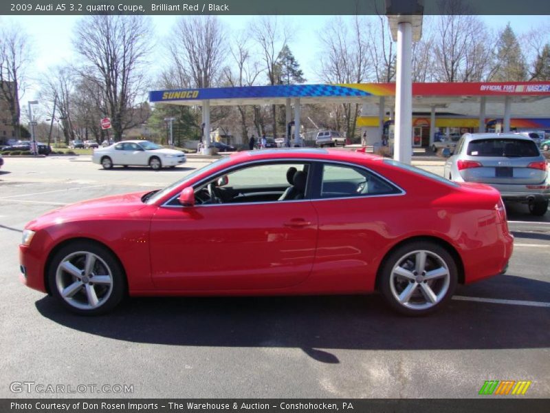 Brilliant Red / Black 2009 Audi A5 3.2 quattro Coupe