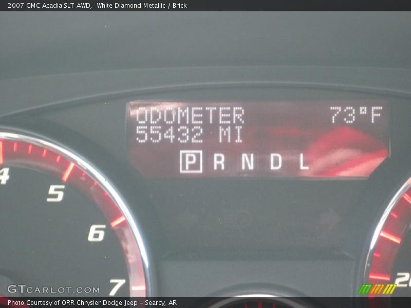 White Diamond Metallic / Brick 2007 GMC Acadia SLT AWD