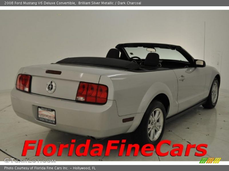 Brilliant Silver Metallic / Dark Charcoal 2008 Ford Mustang V6 Deluxe Convertible