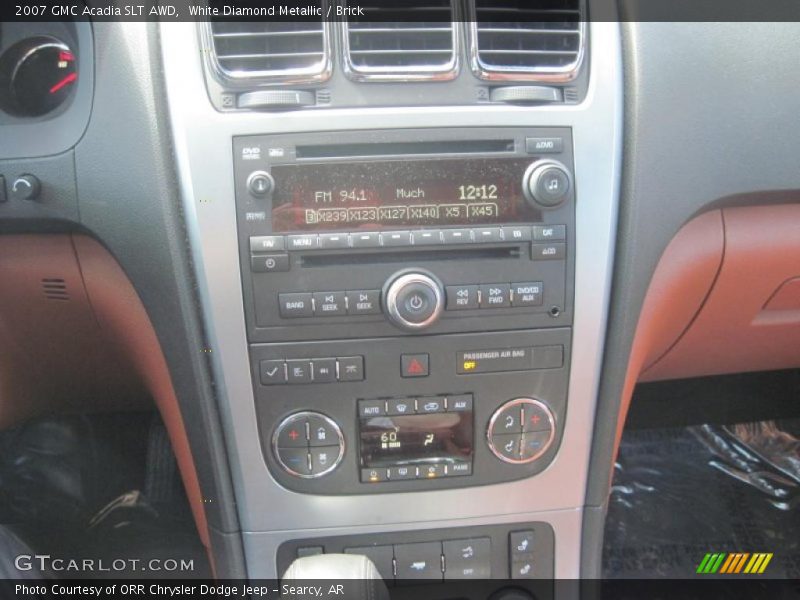 White Diamond Metallic / Brick 2007 GMC Acadia SLT AWD