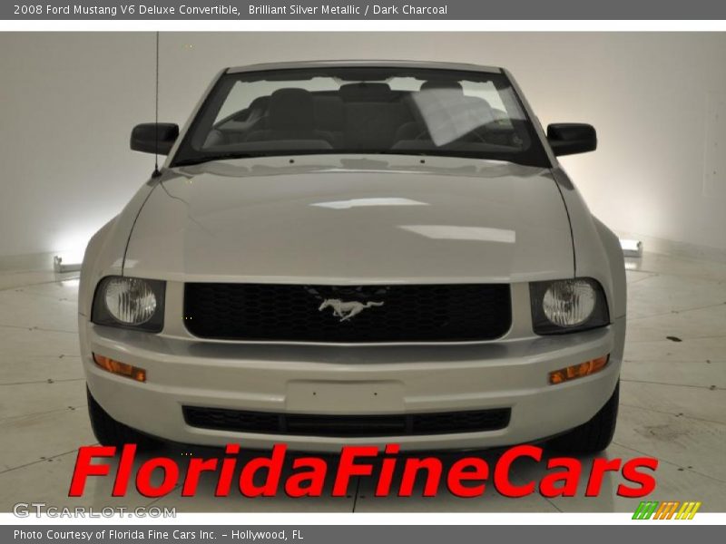 Brilliant Silver Metallic / Dark Charcoal 2008 Ford Mustang V6 Deluxe Convertible