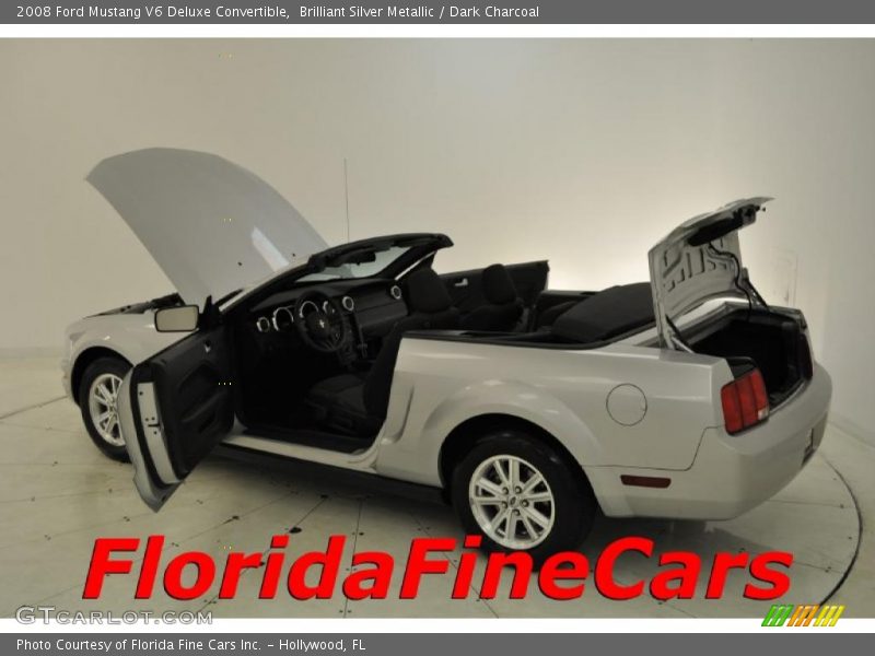 Brilliant Silver Metallic / Dark Charcoal 2008 Ford Mustang V6 Deluxe Convertible
