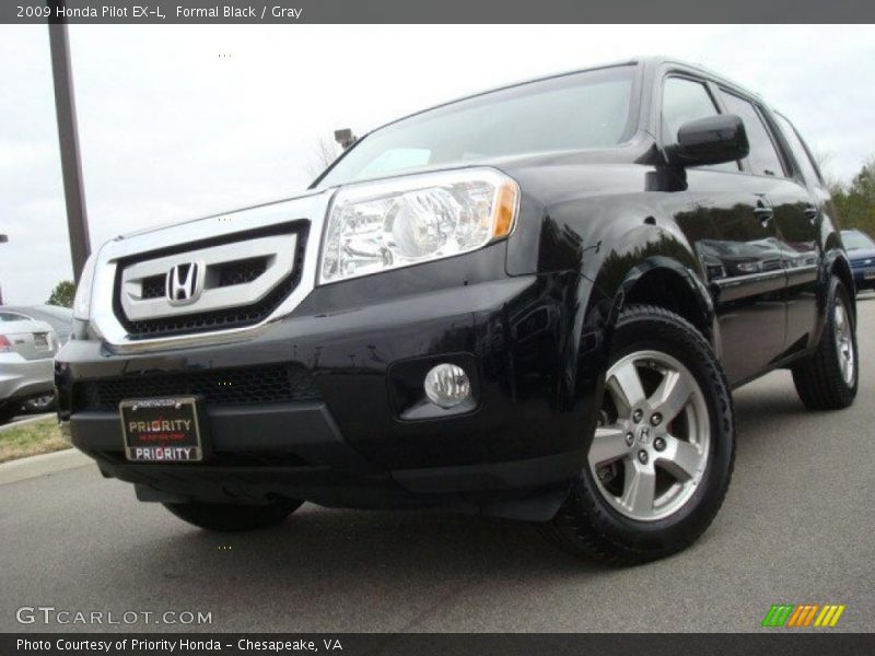 Formal Black / Gray 2009 Honda Pilot EX-L