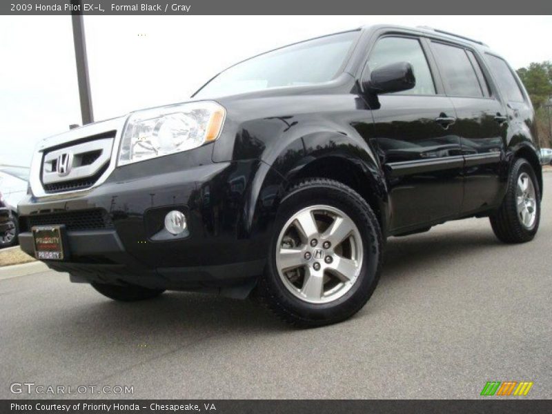 Formal Black / Gray 2009 Honda Pilot EX-L