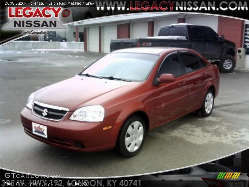 Fusion Red Metallic / Grey 2008 Suzuki Forenza