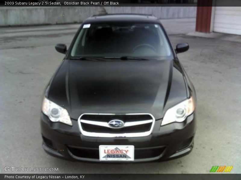 Obsidian Black Pearl / Off Black 2009 Subaru Legacy 2.5i Sedan