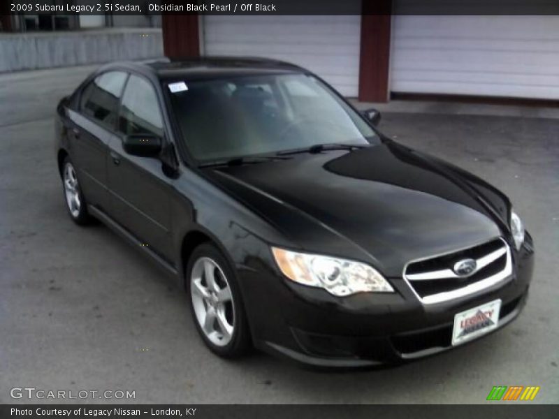 Obsidian Black Pearl / Off Black 2009 Subaru Legacy 2.5i Sedan
