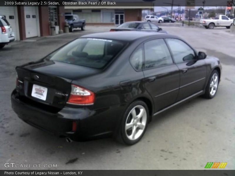 Obsidian Black Pearl / Off Black 2009 Subaru Legacy 2.5i Sedan