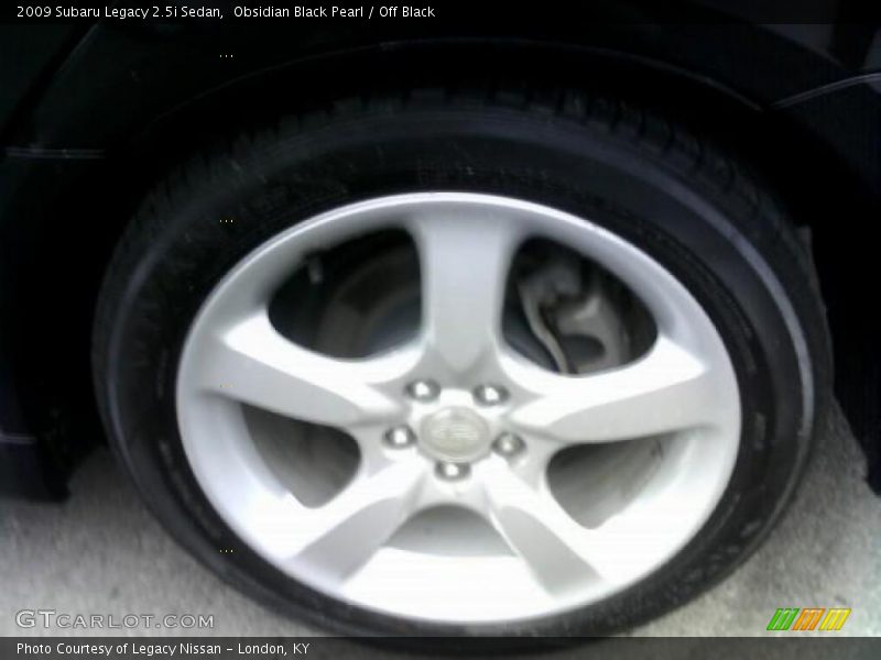 Obsidian Black Pearl / Off Black 2009 Subaru Legacy 2.5i Sedan