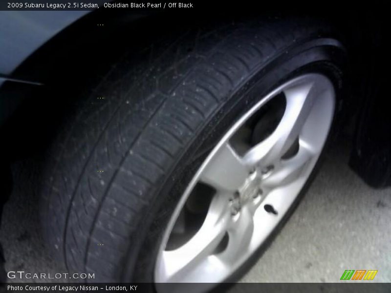 Obsidian Black Pearl / Off Black 2009 Subaru Legacy 2.5i Sedan