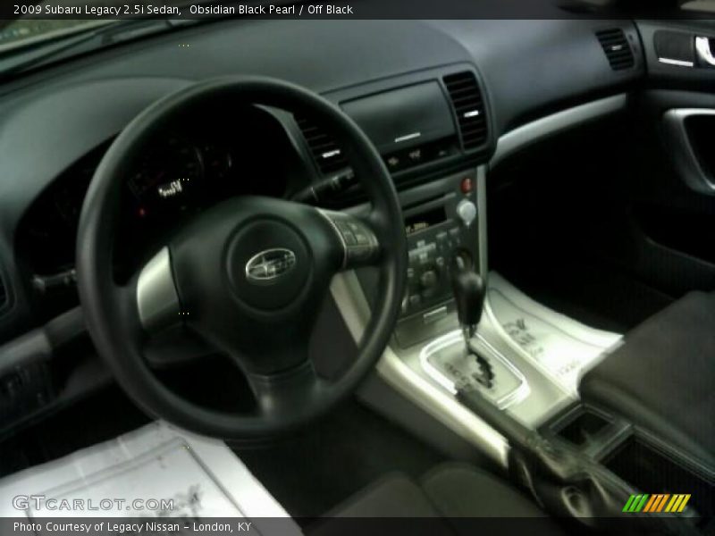 Obsidian Black Pearl / Off Black 2009 Subaru Legacy 2.5i Sedan