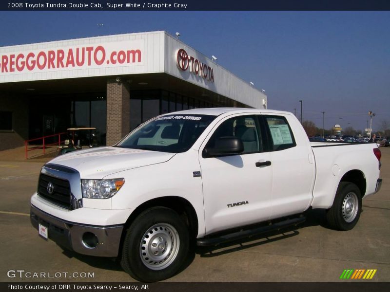 Super White / Graphite Gray 2008 Toyota Tundra Double Cab