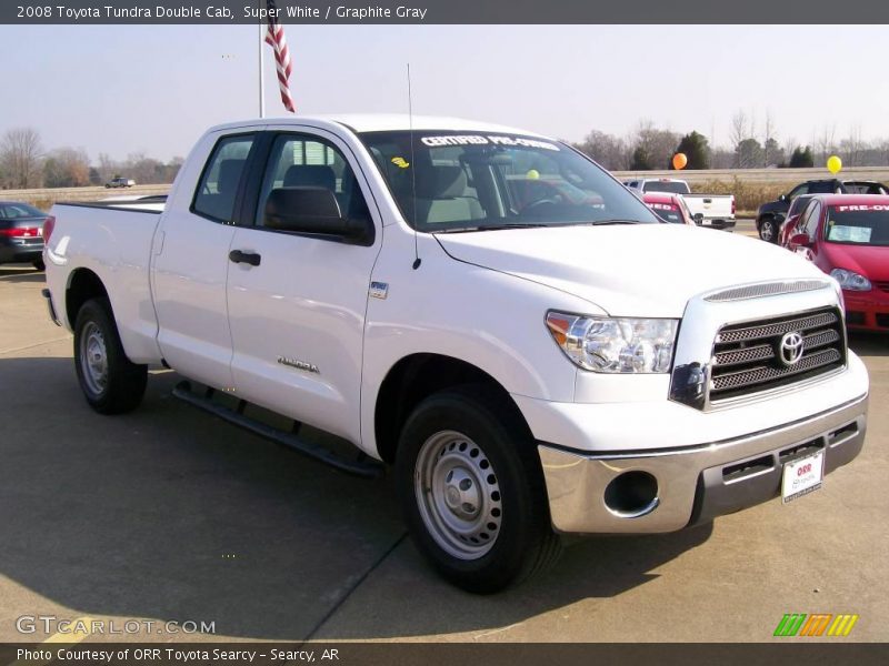 Super White / Graphite Gray 2008 Toyota Tundra Double Cab