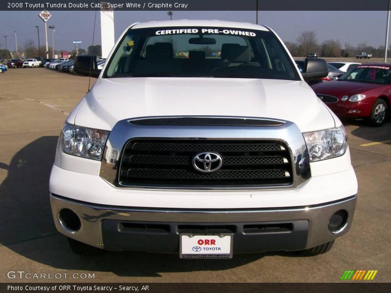 Super White / Graphite Gray 2008 Toyota Tundra Double Cab