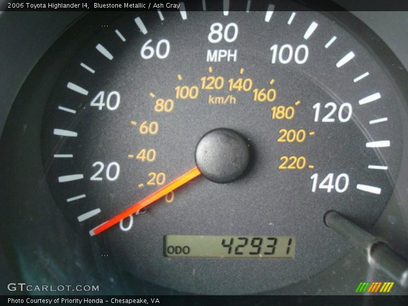 Bluestone Metallic / Ash Gray 2006 Toyota Highlander I4