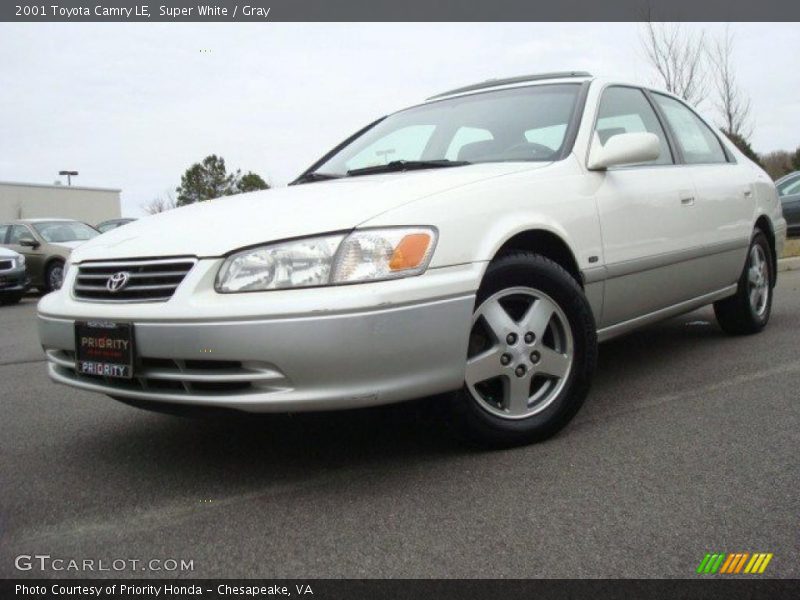 Super White / Gray 2001 Toyota Camry LE