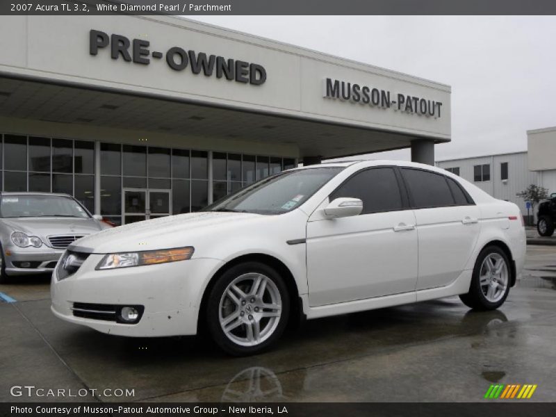 White Diamond Pearl / Parchment 2007 Acura TL 3.2