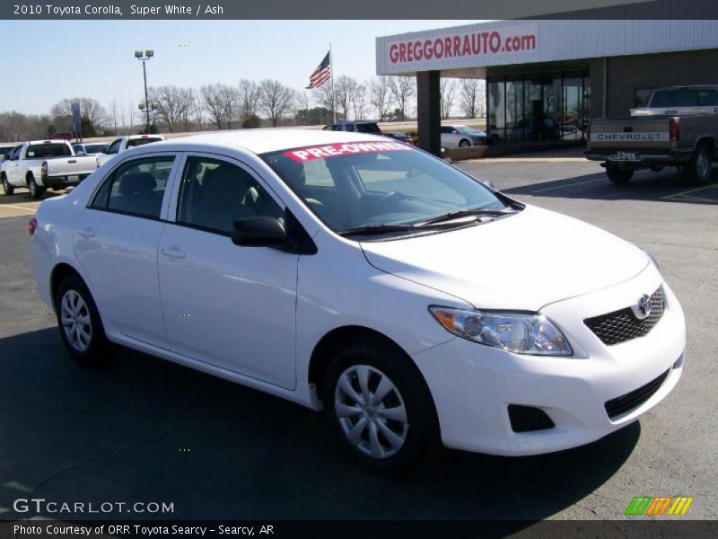 Super White / Ash 2010 Toyota Corolla