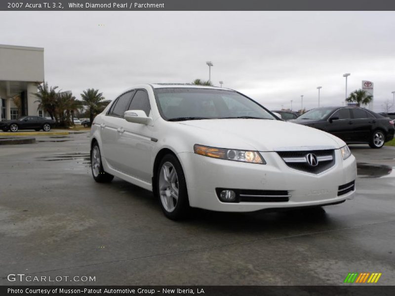 White Diamond Pearl / Parchment 2007 Acura TL 3.2