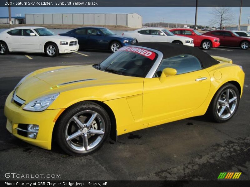 Sunburst Yellow / Black 2007 Saturn Sky Roadster