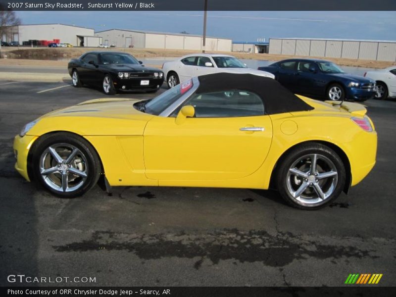 Sunburst Yellow / Black 2007 Saturn Sky Roadster