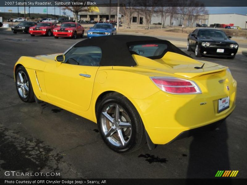 Sunburst Yellow / Black 2007 Saturn Sky Roadster