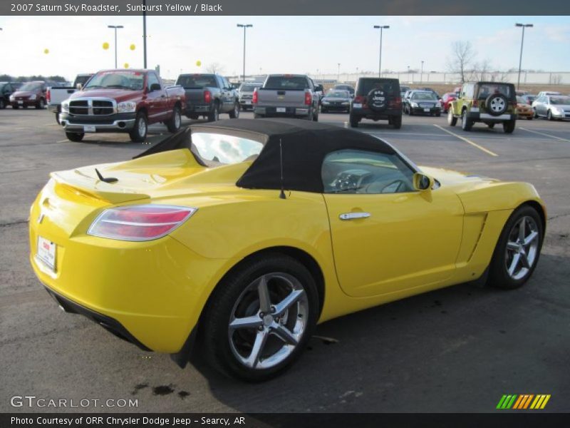Sunburst Yellow / Black 2007 Saturn Sky Roadster