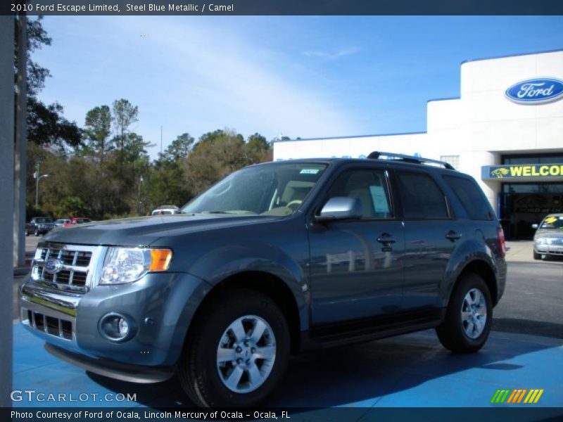 Steel Blue Metallic / Camel 2010 Ford Escape Limited