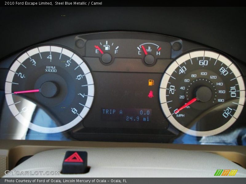 Steel Blue Metallic / Camel 2010 Ford Escape Limited