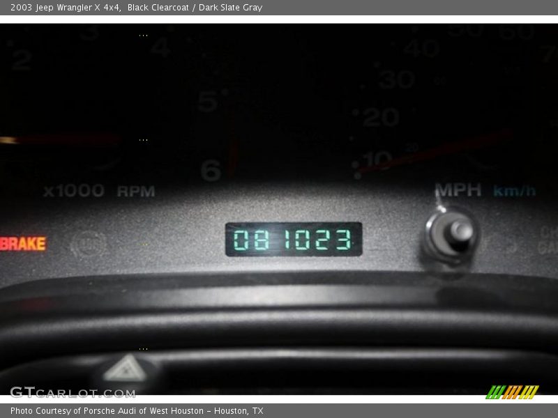 Black Clearcoat / Dark Slate Gray 2003 Jeep Wrangler X 4x4
