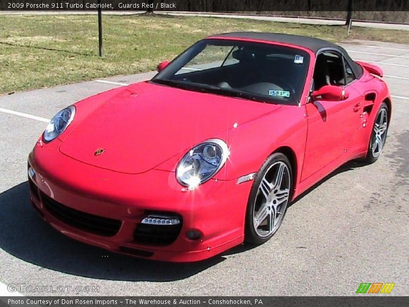 Guards Red / Black 2009 Porsche 911 Turbo Cabriolet