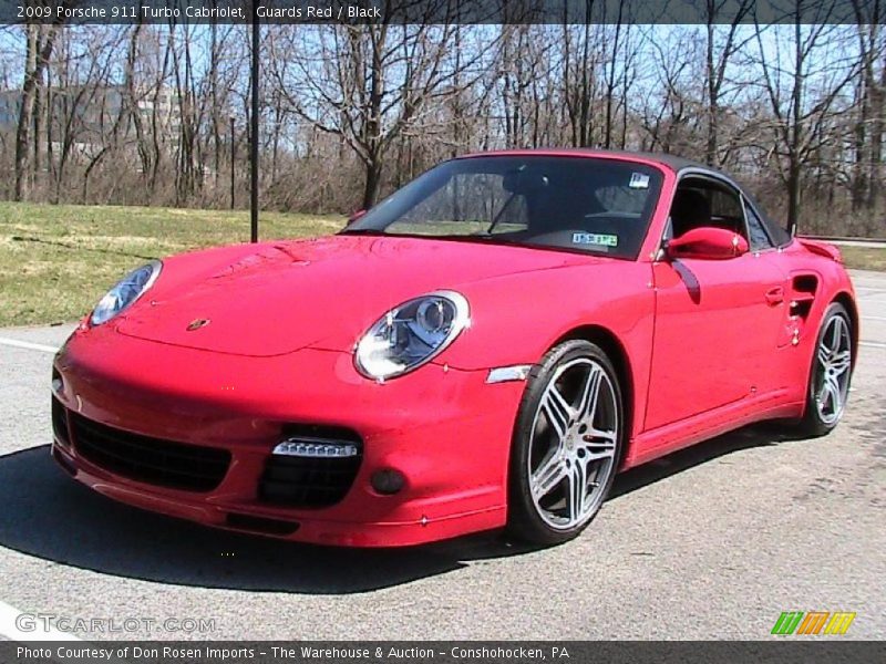 Guards Red / Black 2009 Porsche 911 Turbo Cabriolet