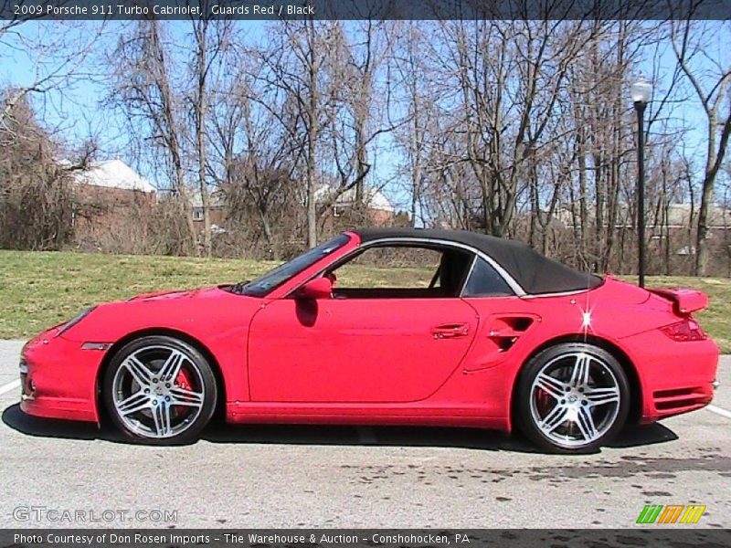 Guards Red / Black 2009 Porsche 911 Turbo Cabriolet