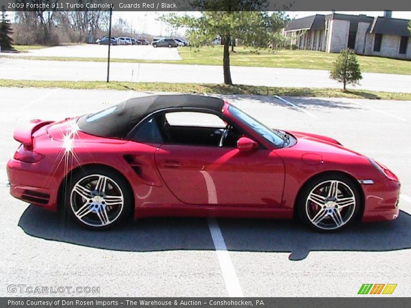 Guards Red / Black 2009 Porsche 911 Turbo Cabriolet