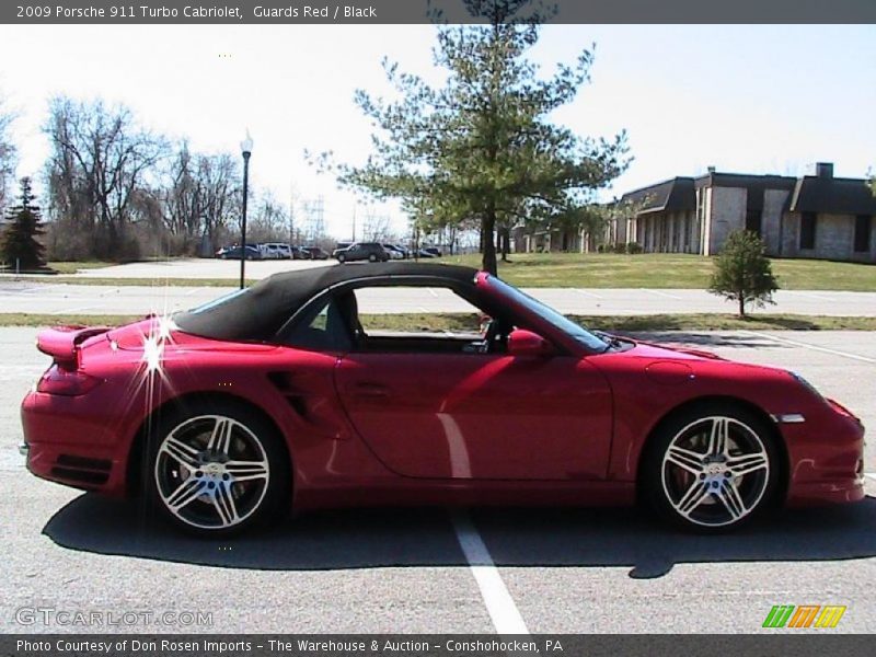 Guards Red / Black 2009 Porsche 911 Turbo Cabriolet