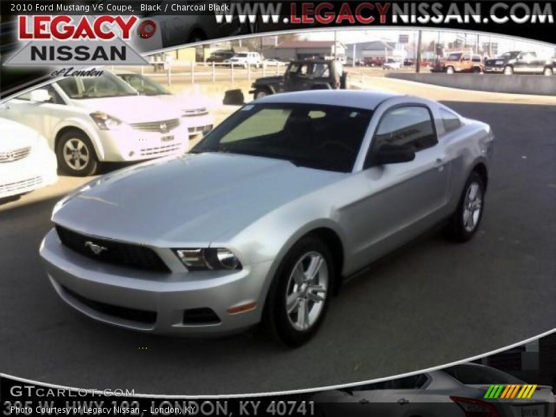 Black / Charcoal Black 2010 Ford Mustang V6 Coupe