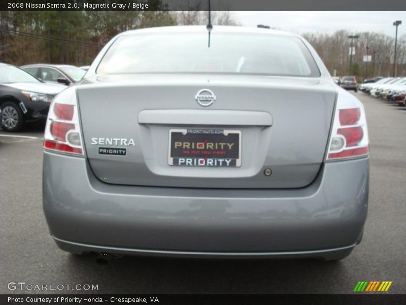 Magnetic Gray / Beige 2008 Nissan Sentra 2.0