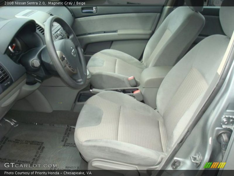 Magnetic Gray / Beige 2008 Nissan Sentra 2.0